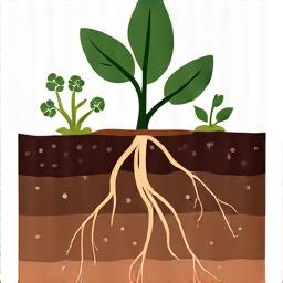 Healthy soil cross-section icon for Soil Health Analysis